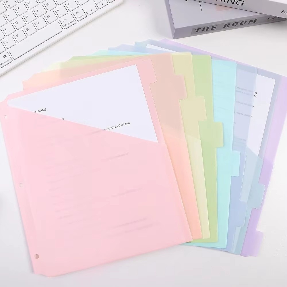 Tab Divider A4 - Divisori per Raccoglitori Durevoli in Plastica