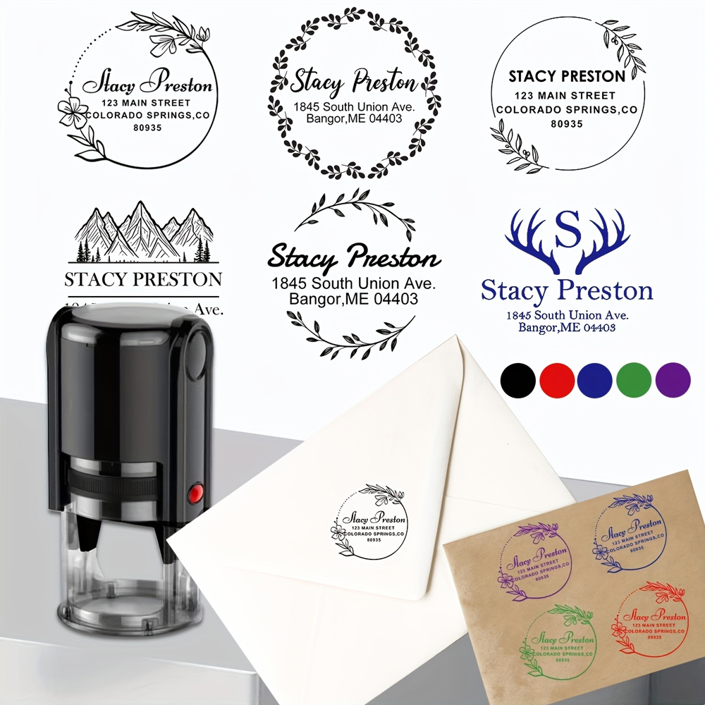 Rubber Date Stamp - Timbro personalizzato Timbro autoinchiostrante personalizzato Nome