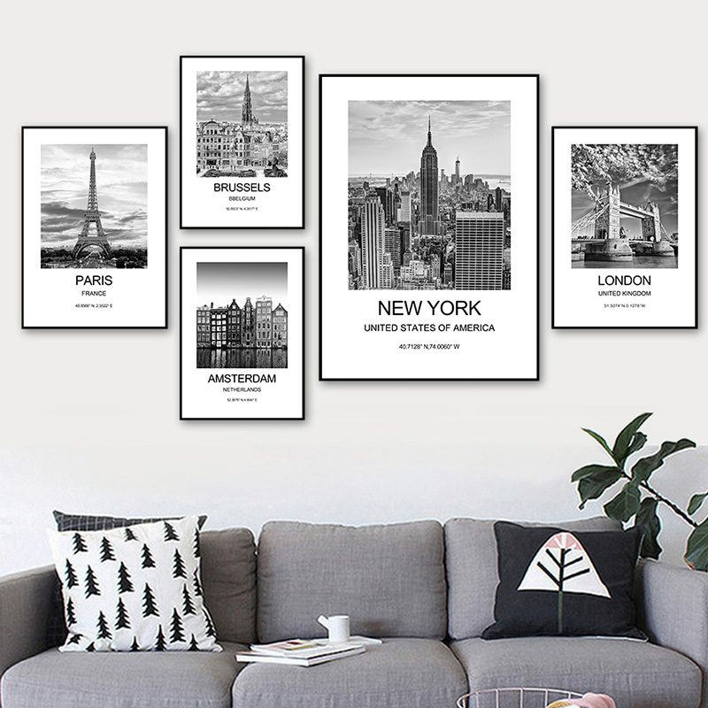 Ink Blotter Paper - Poster della città New York Londra